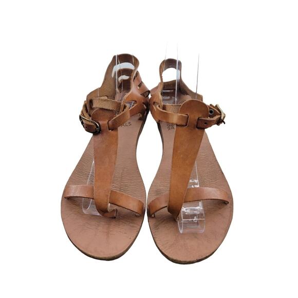 Ancient Greek Sandals Womens Sandals British Tan Leather Size 36 6 US Gladiator - Picture 3 of 11